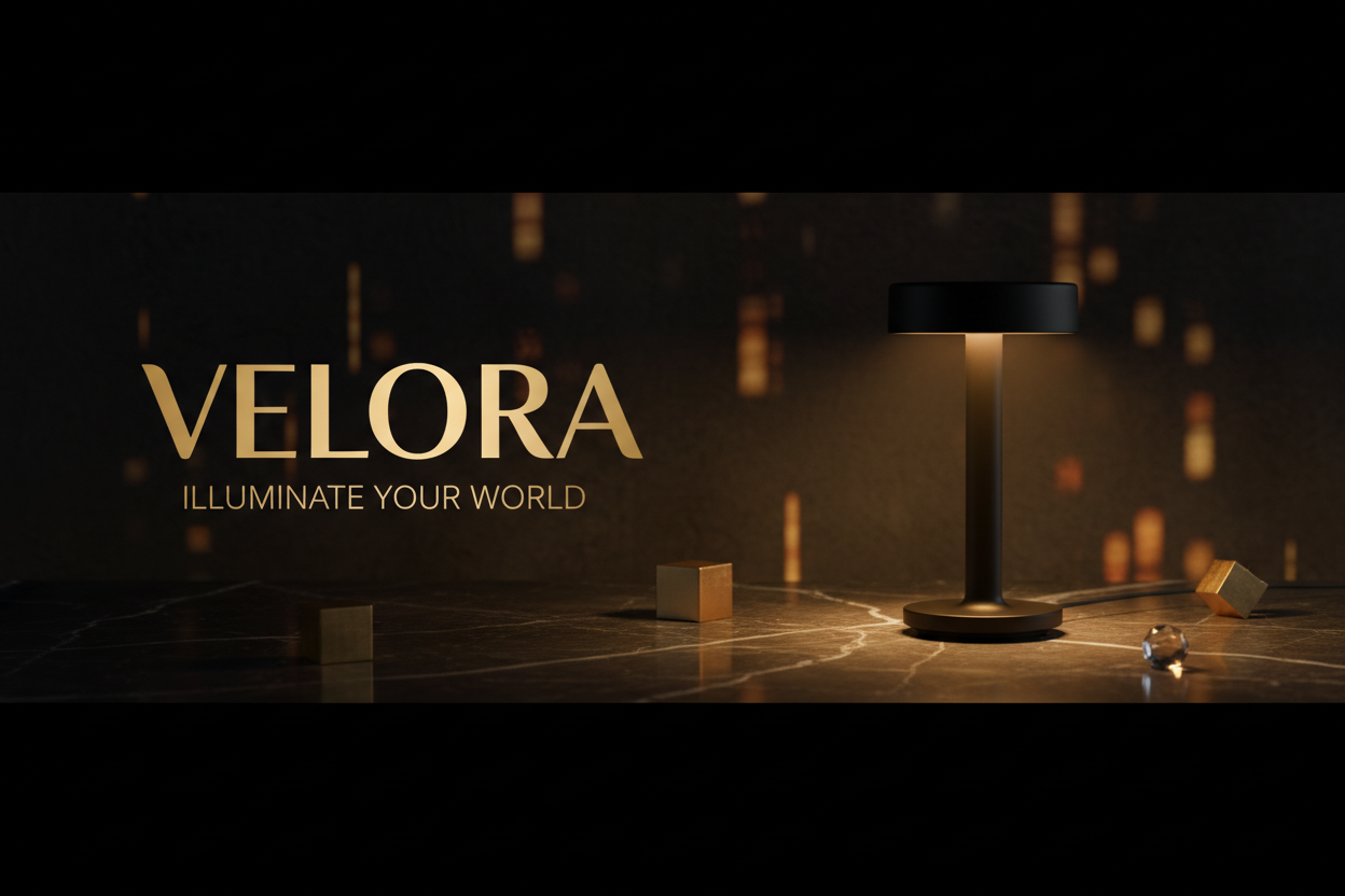 Velora Hero Banner — Marbre & Lumière Dorée